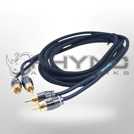 RHYNO 9000 SERIES BRAIDED RCA CABLES (MATTE BLACK)